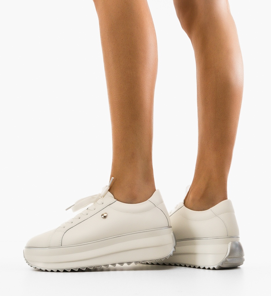 Sneakers Dama Arioami Albi | Confort & Stil - imagine 2