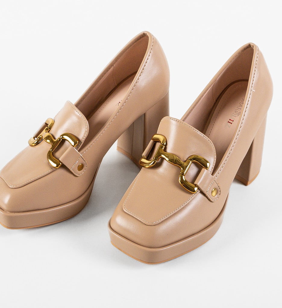 Pantofi cu toc Adige Nude - Eleganță Versatilă - imagine 12