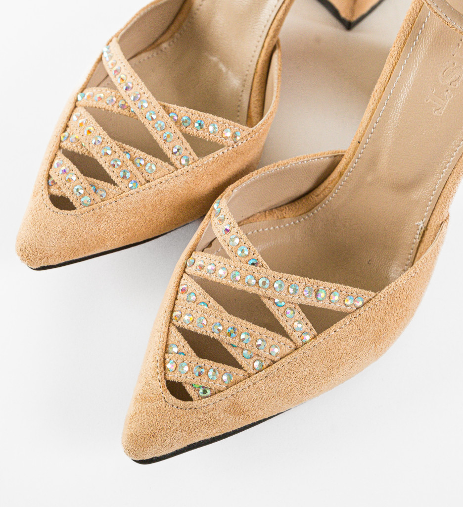 Pantofi Alcho Bej cu Toc - Eleganță Asigurată - imagine 8