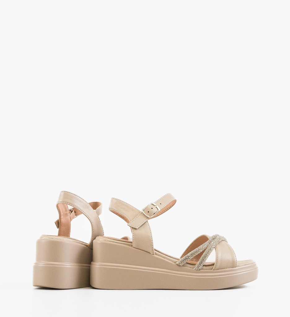 Sandale Platforme Dama Mykfa Bej | Stil și Confort - imagine 2