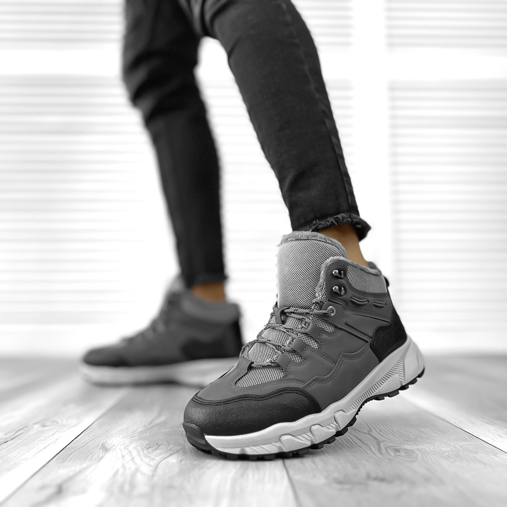 Bocanci Imblaniti Gri Barbati - Confort Asigurat