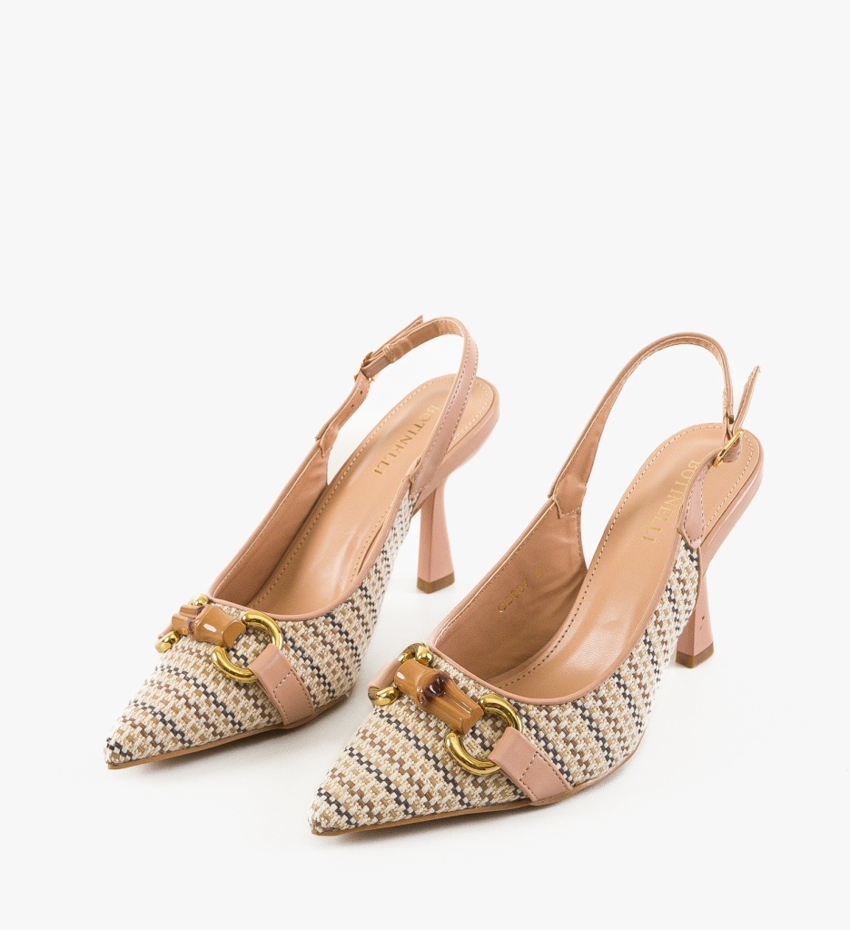 Pantofi cu Toc Liberia Nude | Eleganță și Stil - imagine 5