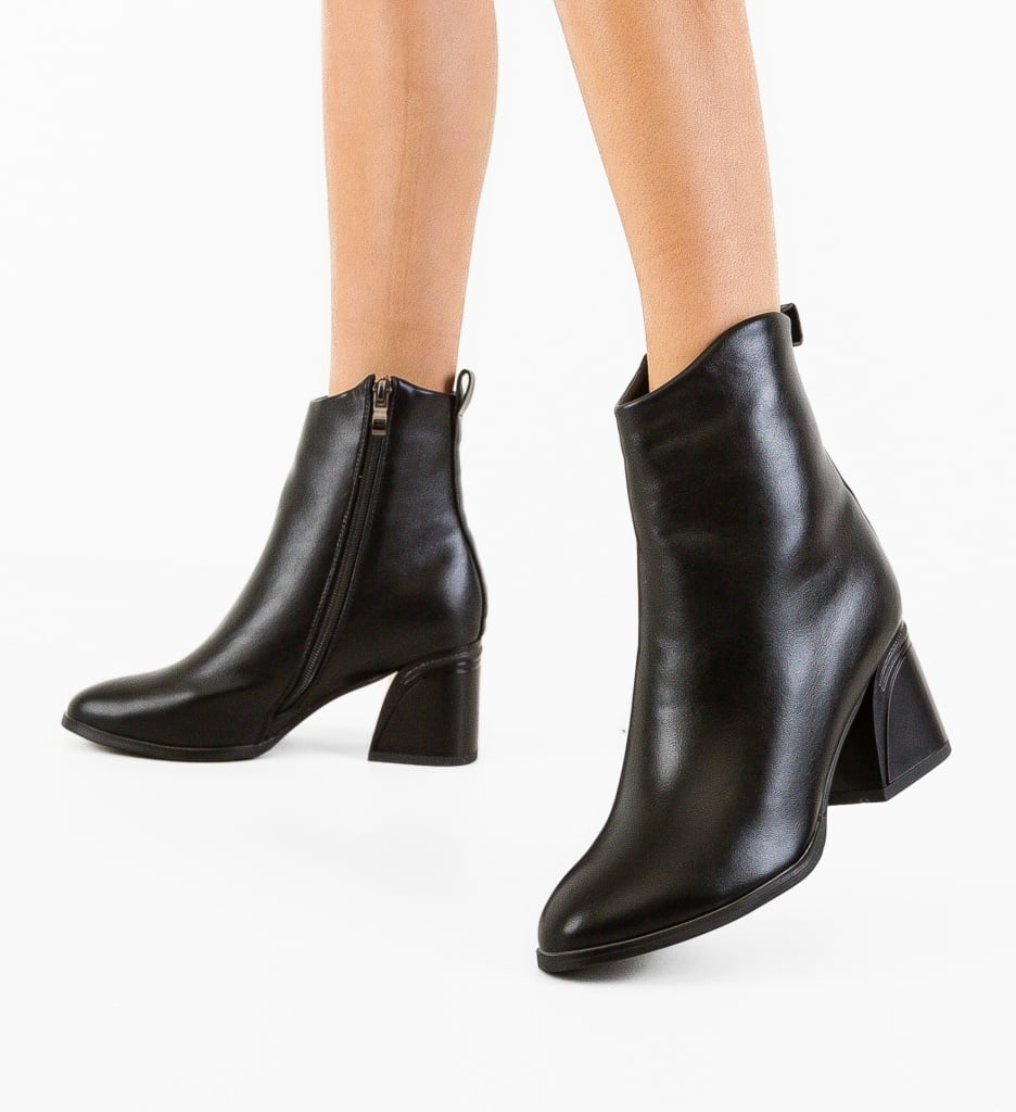 Botine Dama Kara Negre | Eleganță Urbană