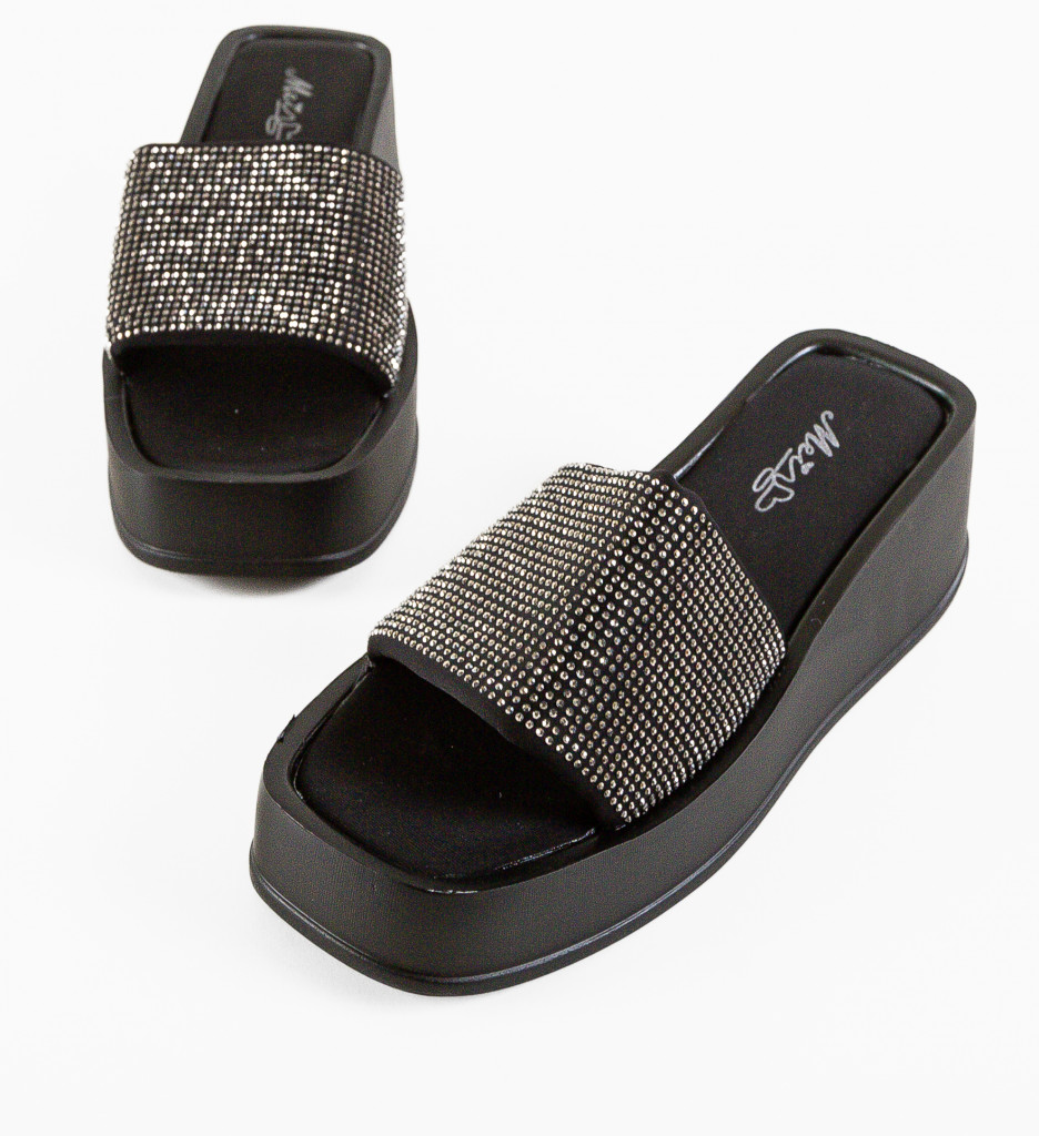 Platforme Dama Vanders Negre Elegante - imagine 7