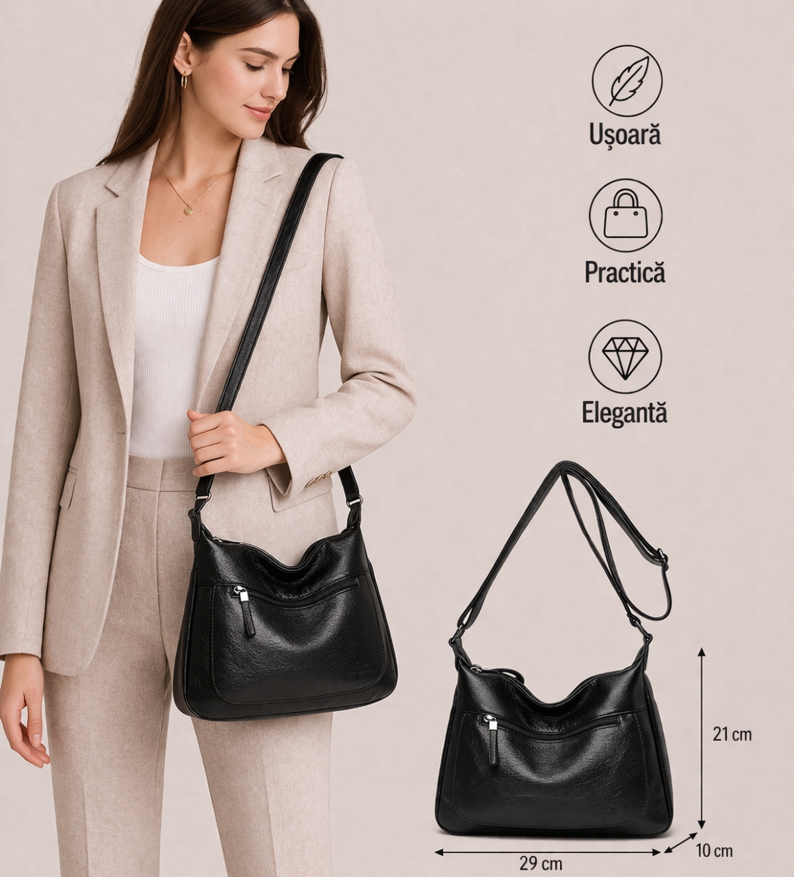 Geanta Dama Consuela GT2116 Negru - Delis - imagine 7