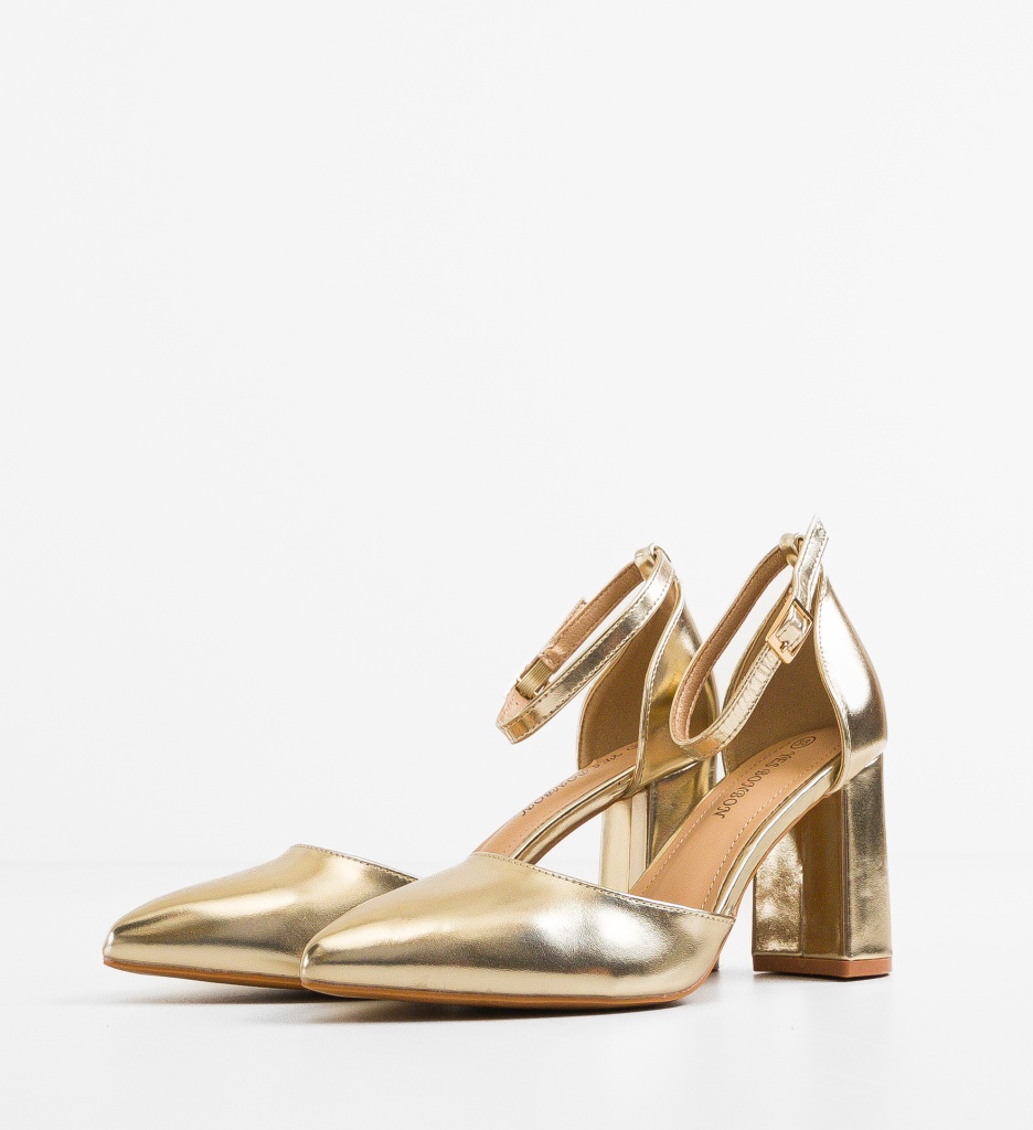 Pantofi Dama Adrian Aurii cu Toc Elegant - imagine 4