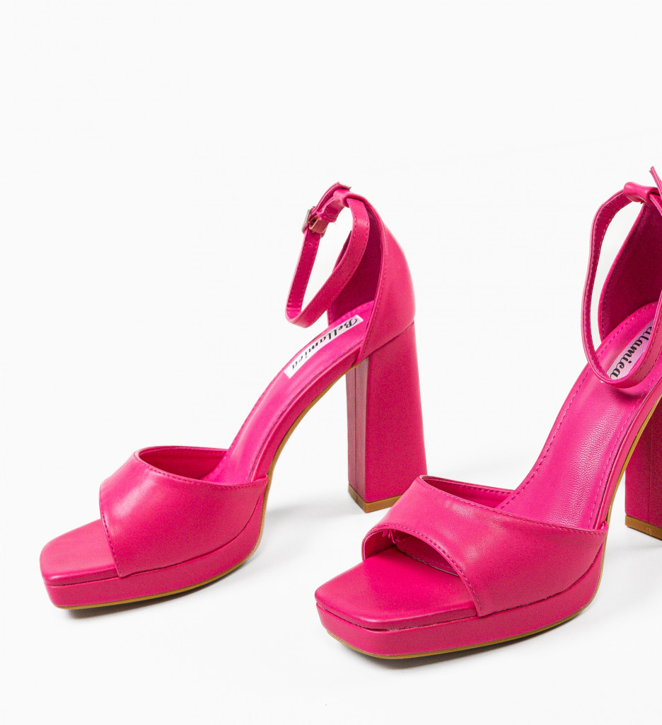 Sandale cu Toc Rais Fuchsia | Atrage Priviri - imagine 7