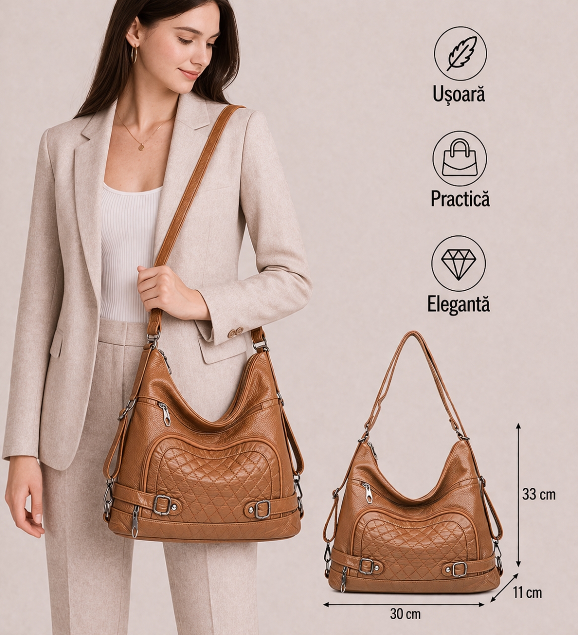 Geanta Dama Delis Agata GT2161 Maro - imagine 2