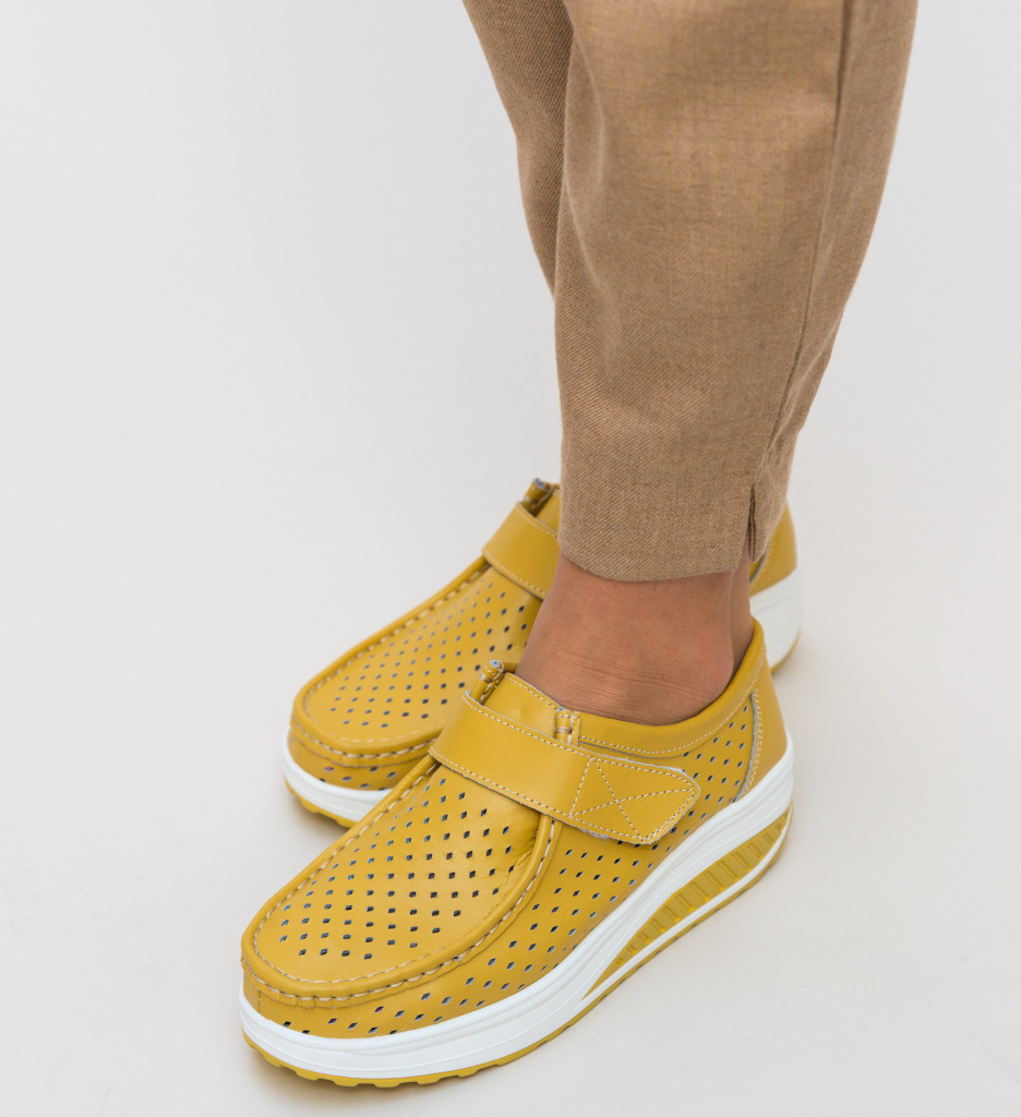 Pantofi Casual Bozta Galbeni - Confort și Stil - imagine 3