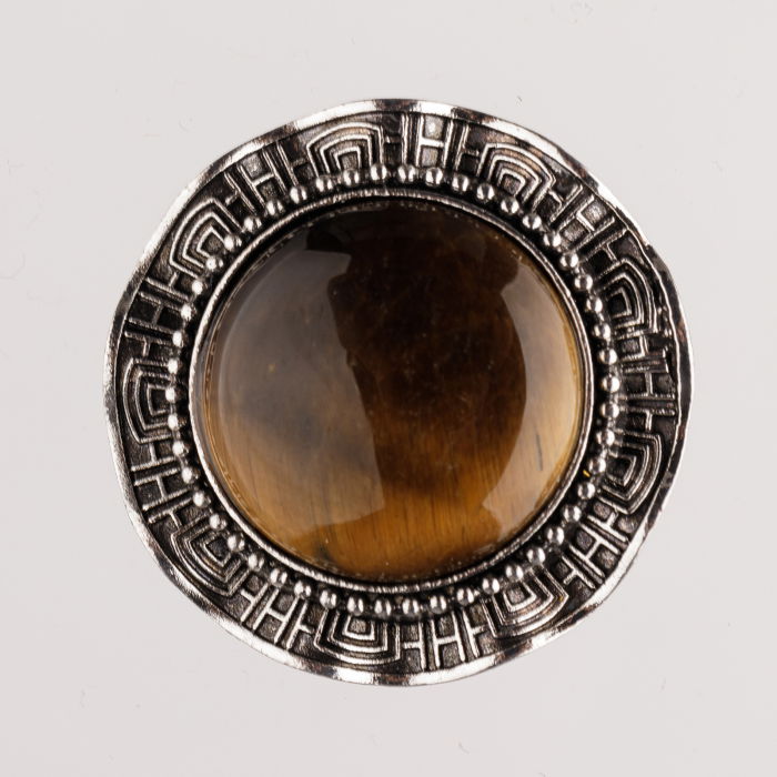 Shopika Brosa Ochi de Tigru Argintie