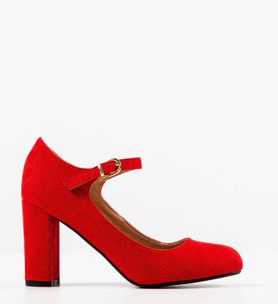 Pantofi cu toc Kimberly Rosii - Eleganță și Stil - imagine 5