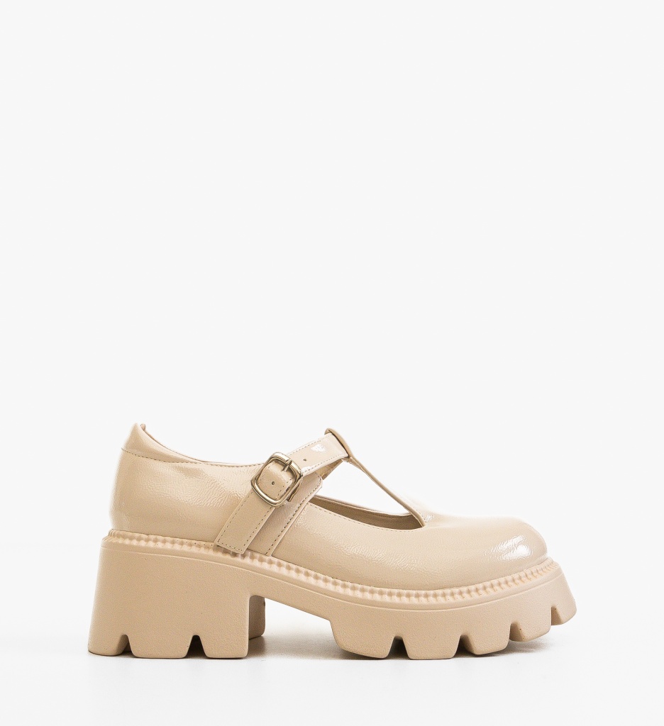 Pantofi Casual Dama Fabox Bej - Confort Stilat - imagine 5
