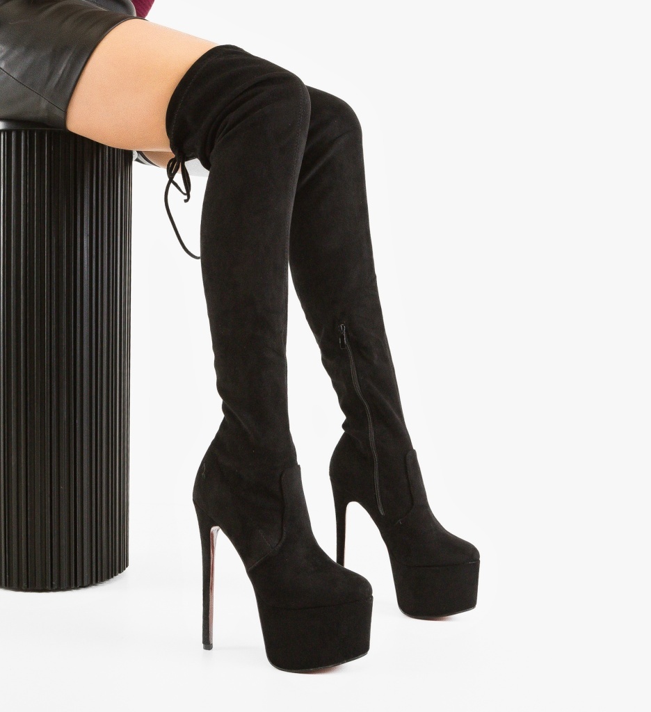 Cizme Safiria Negre Depurtat | Eleganță și Stil - imagine 3