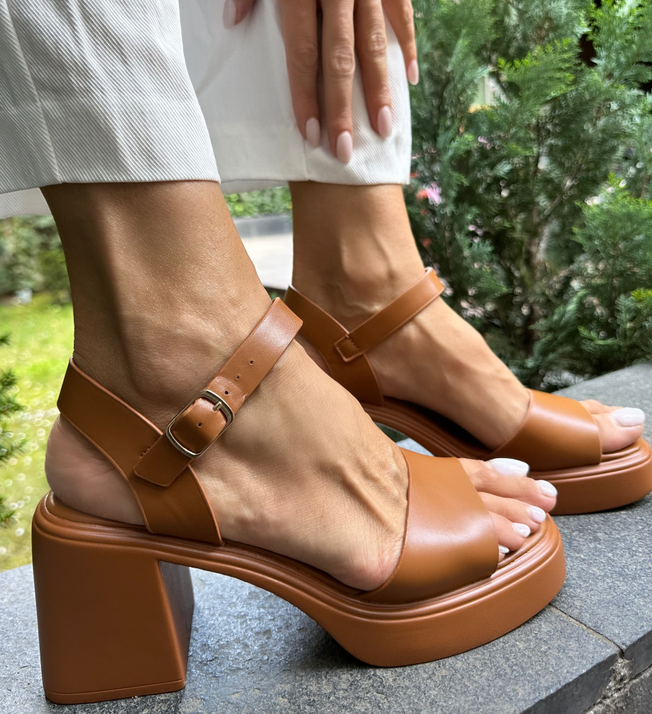 Sandale Dama Thomas Camel - Eleganță și Confort - imagine 3