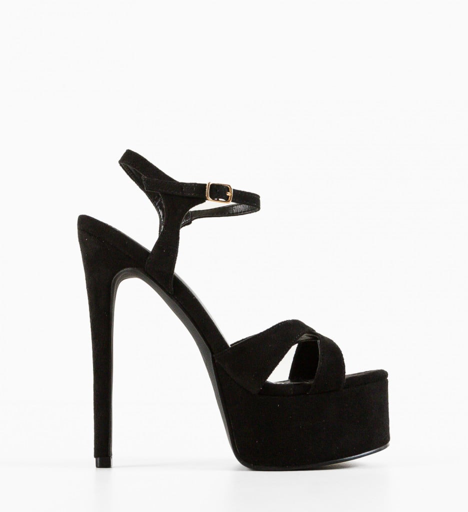 Sandale Toc Ammo Negre Elegante - imagine 8