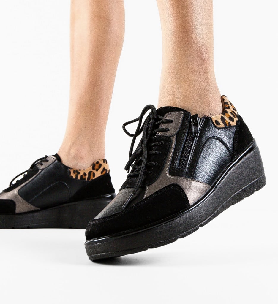 Sneakers Dama Nysa Negri | Confort si Stil Urban - imagine 5