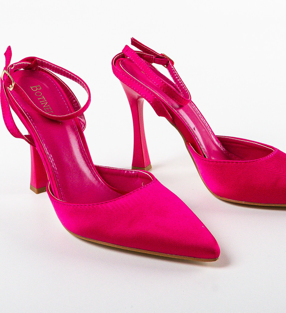 Pantofi cu Toc Lizor Fuchsia - Eleganță Vibrantă - imagine 5
