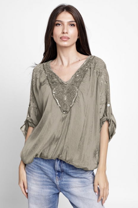 Bluza Eleganta Shopika cu Dantela Brodata