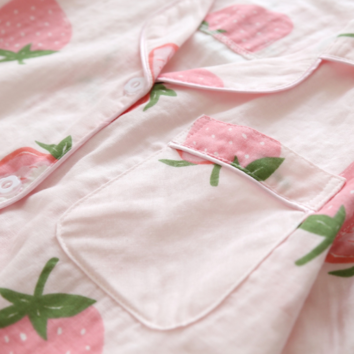 Pijama Dama Delis Strawberry, 100% Bumbac - imagine 3