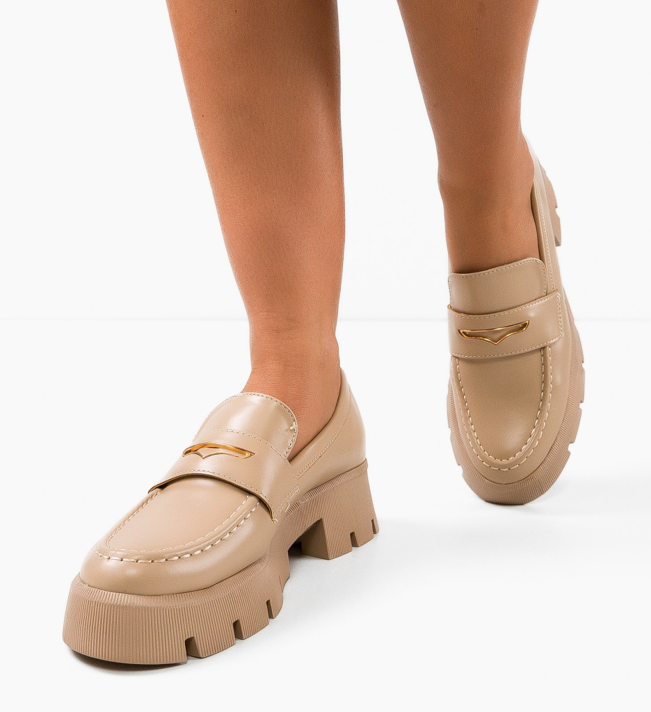 Pantofi Casual House Bej - Confort & Stil - imagine 2