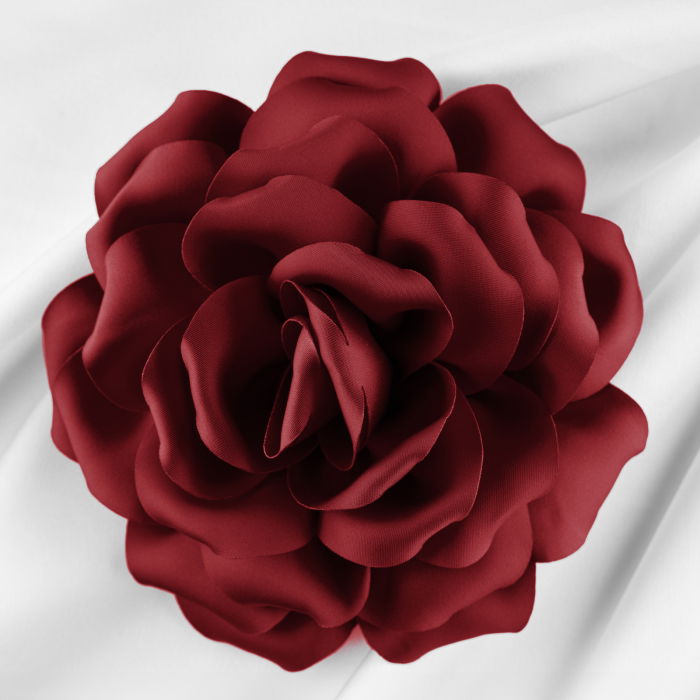 Broșă Floare Bordo Shopika | Accesoriu Păr
