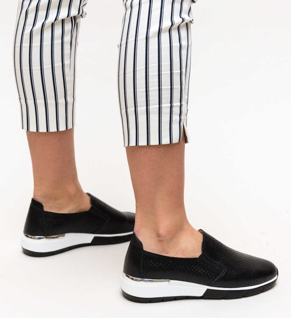 Pantofi Casual Pufine Negri - Confort Maxim - imagine 3
