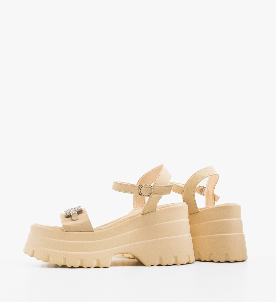 Platforme Dama Jujyju Bej | Eleganță și Confort - imagine 4