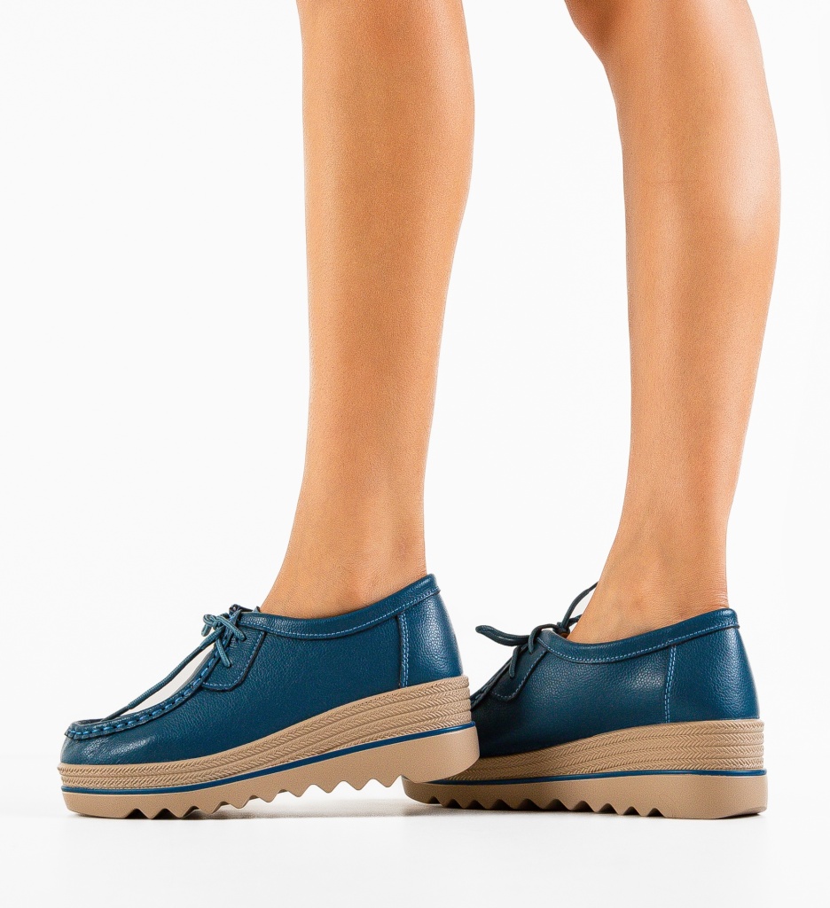 Pantofi Casual Dama Albastre - Confort și Stil - imagine 4