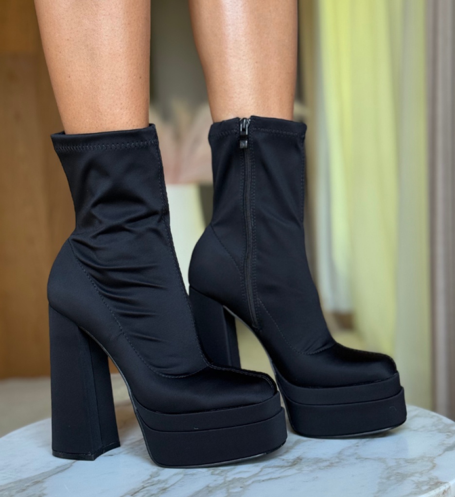 Botine Dama Platona Negre | Eleganță și Stil