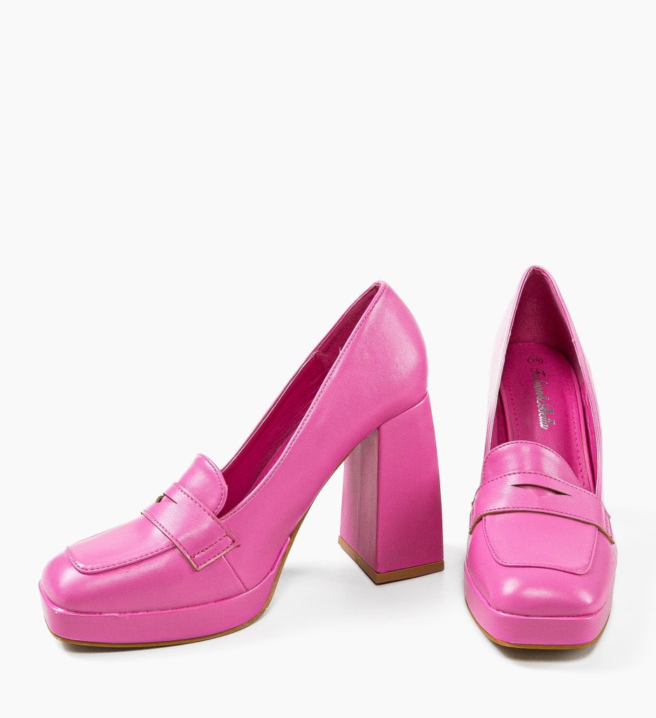 Pantofi Elino Roz cu Toc Eleganți - imagine 6