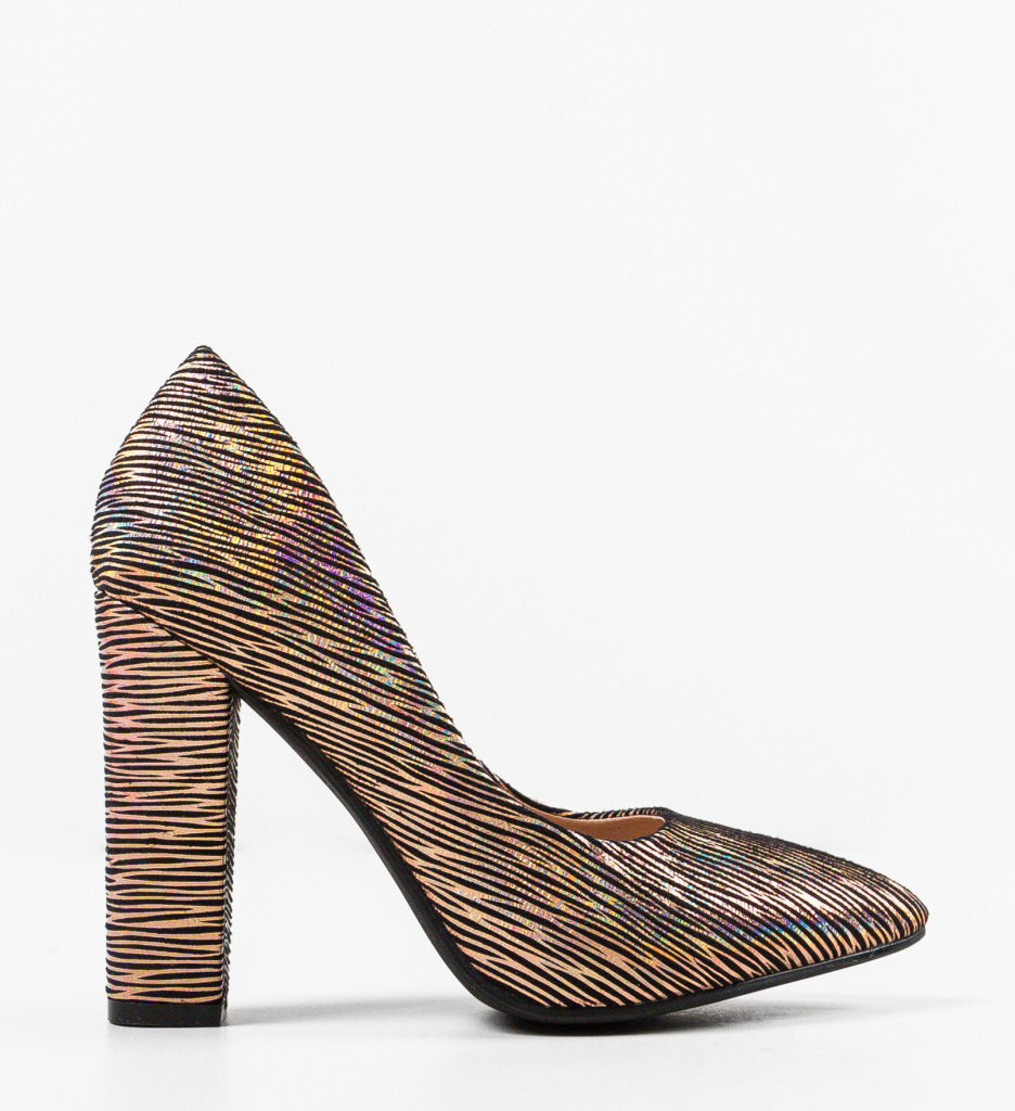 Pantofi Dama Huber Aurii | Eleganță și Stil - imagine 4