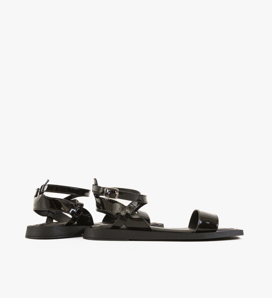 Sandale Leontus Negre | Eleganță și Confort - imagine 6