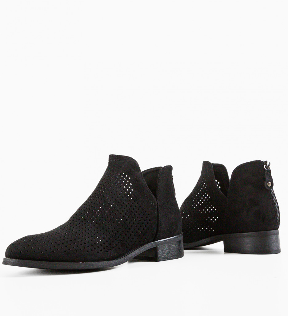 Botine Dama Felt Negre - Eleganță și Stil - imagine 9
