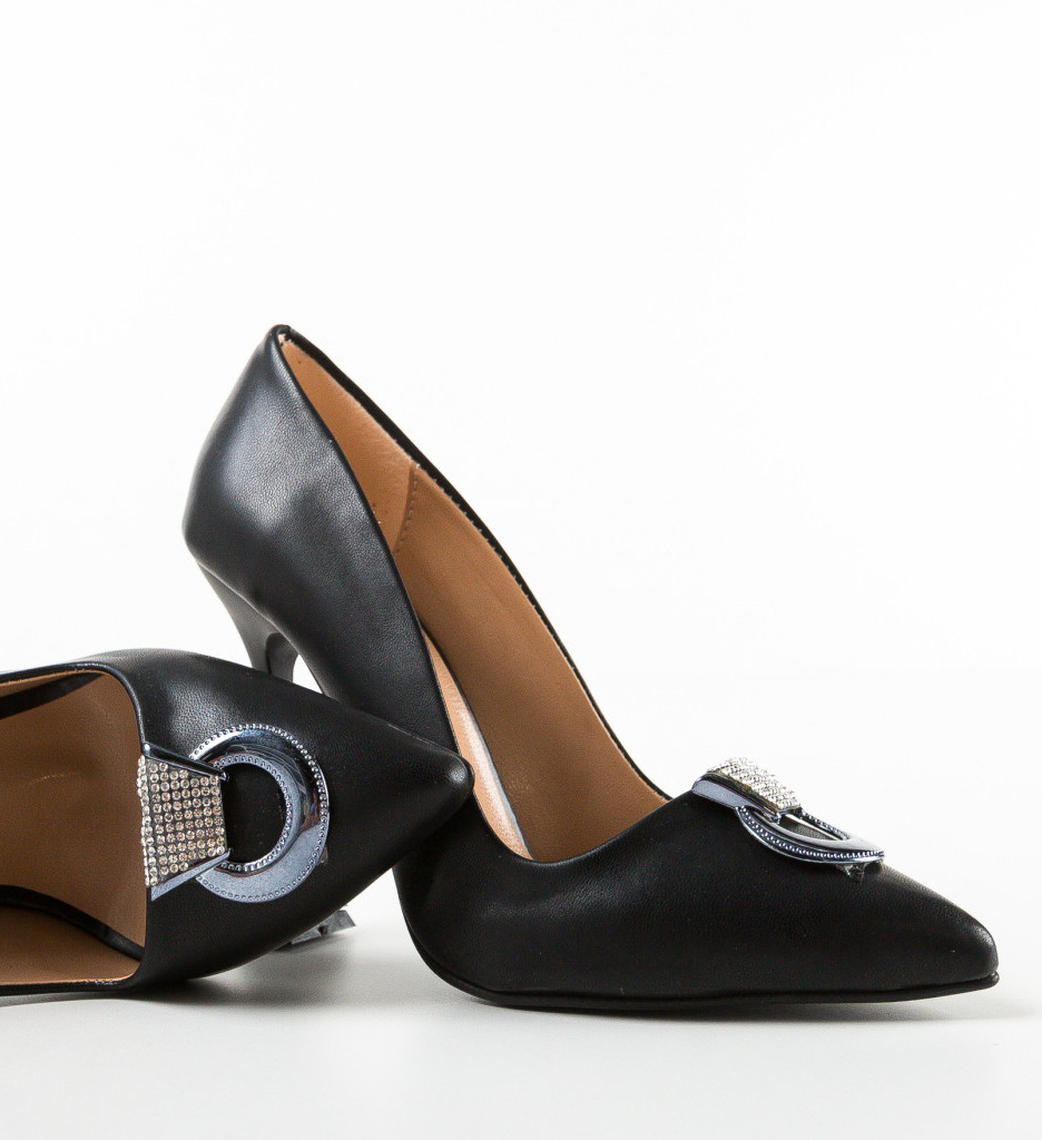 Pantofi cu Toc Eleganți Negri - Stil și Confort - imagine 7