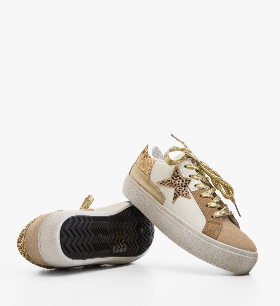 Sneakers Dama Gaba Bej | Confort și Stil Sport - imagine 4