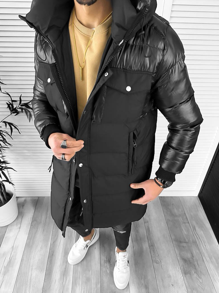 Geaca Barbati Neagra de Iarna, Model Gros