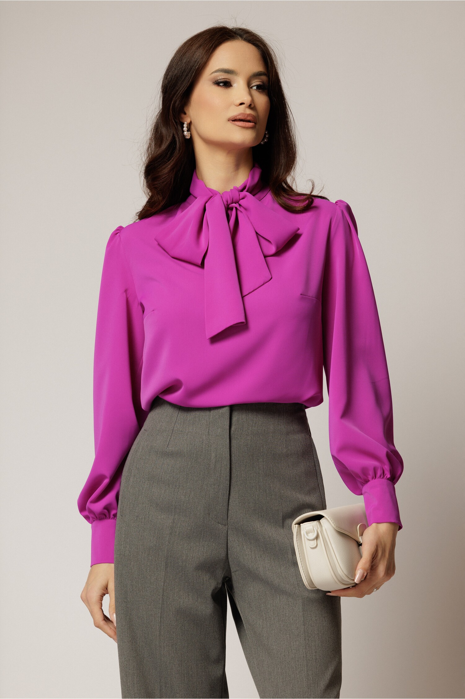 Bluza DY Fashion Lejera Magenta Triplu Voal
