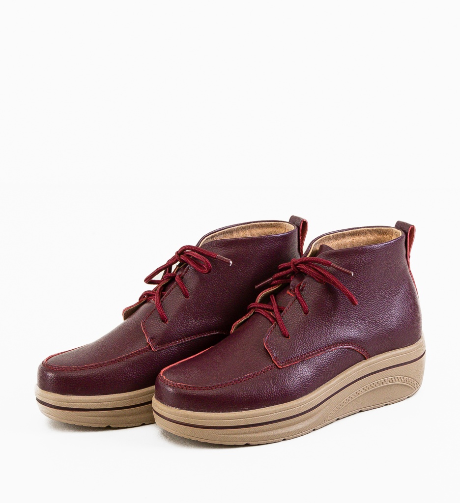 Pantofi Casual Bergamon Grena | Confort și Stil - imagine 6