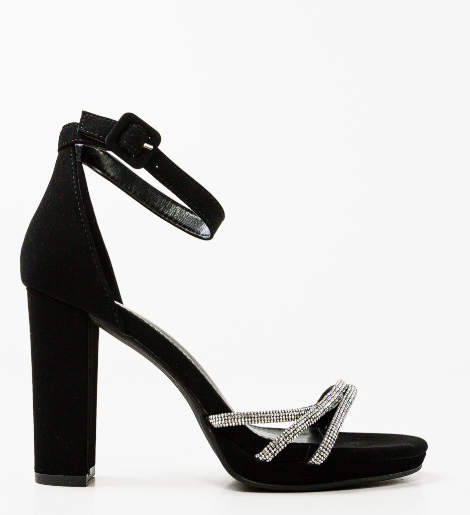 Sandale cu Toc Brennan Negre - Eleganță Asigurată - imagine 11
