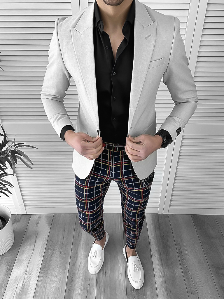 Costum Barbati Smart Casual 3 Piese Slim Fit