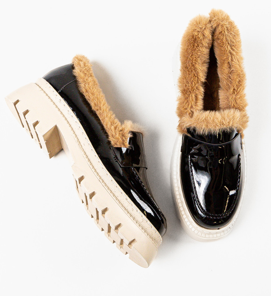 Pantofi Casual Dama Monday Negri - Confort Zilnic - imagine 6