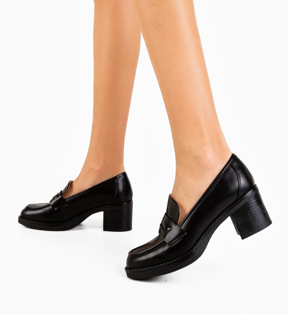 Pantofi Dechen Negri - Eleganță și Stil - imagine 2