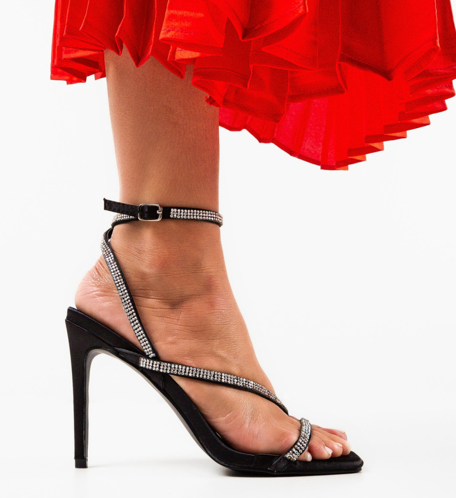 Sandale cu Toc Neyman Negre | Eleganță Maximă - imagine 4