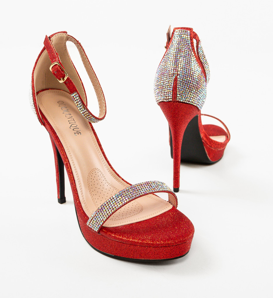 Sandale cu toc rosii Zaurbe - Eleganta la fiecare pas - imagine 7