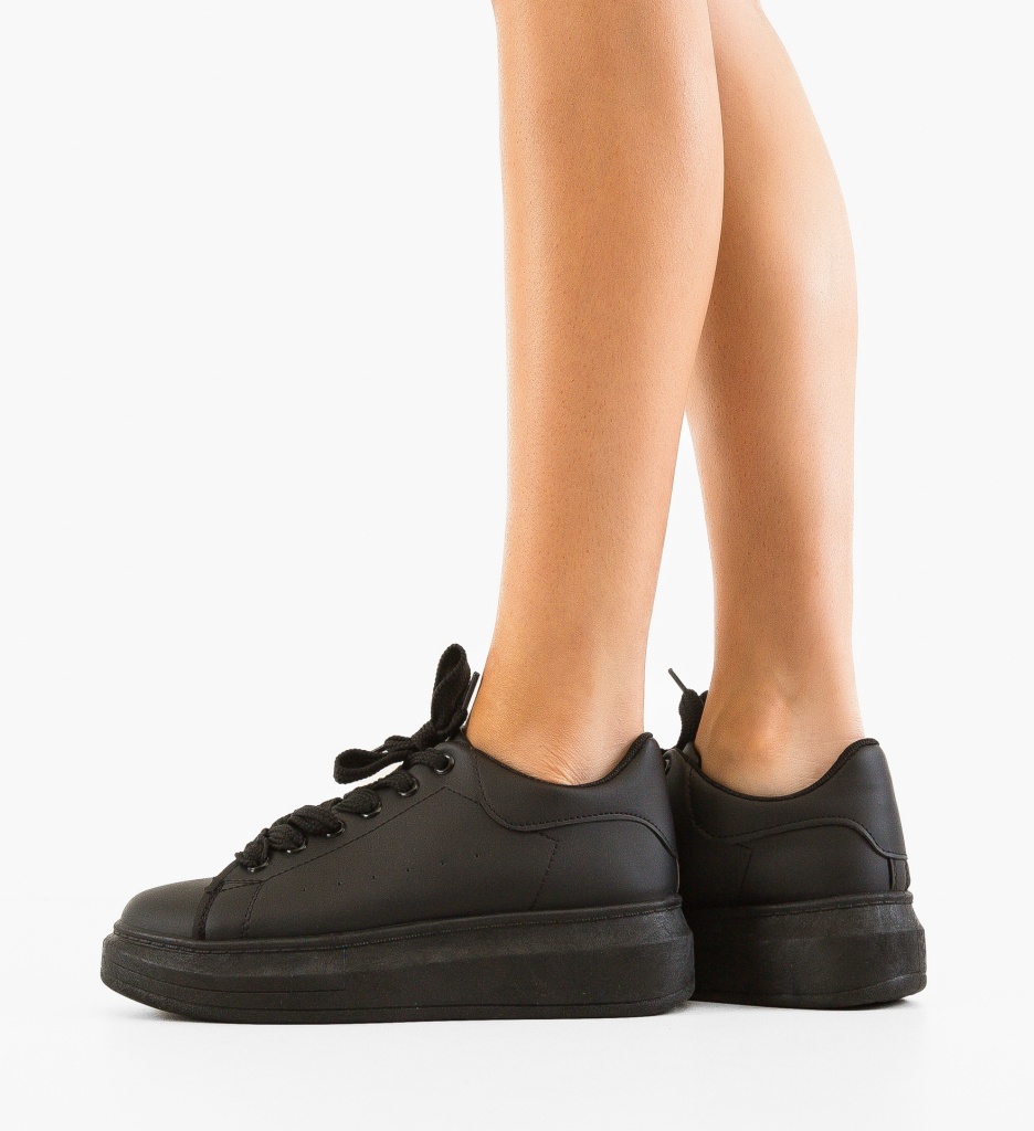 Chris Sneakers Negri - Stil și Confort Zilnic - imagine 3