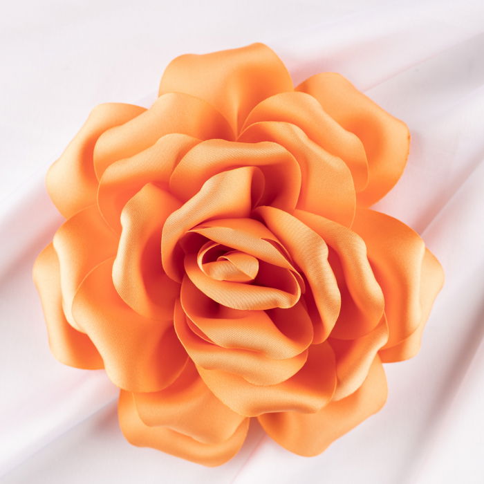 Brosa Floare Portocaliu Shopika | Accesoriu Par