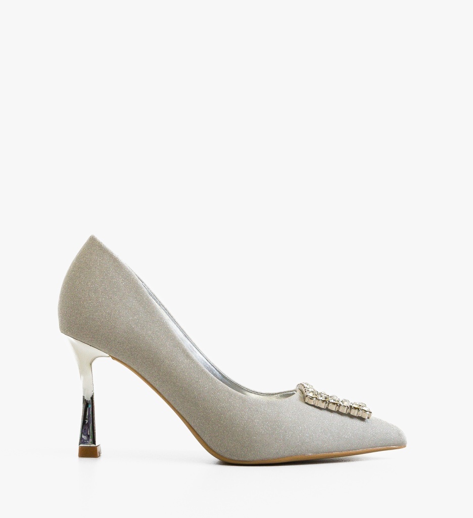 Pantofi Dama Galeo Argintii Eleganți - imagine 6