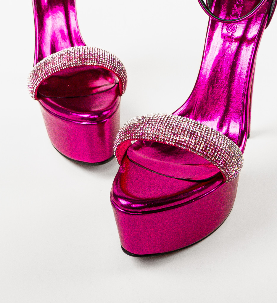 Sandale Toc Elegante Piniala Fuchsia | Stil & Confort - imagine 6