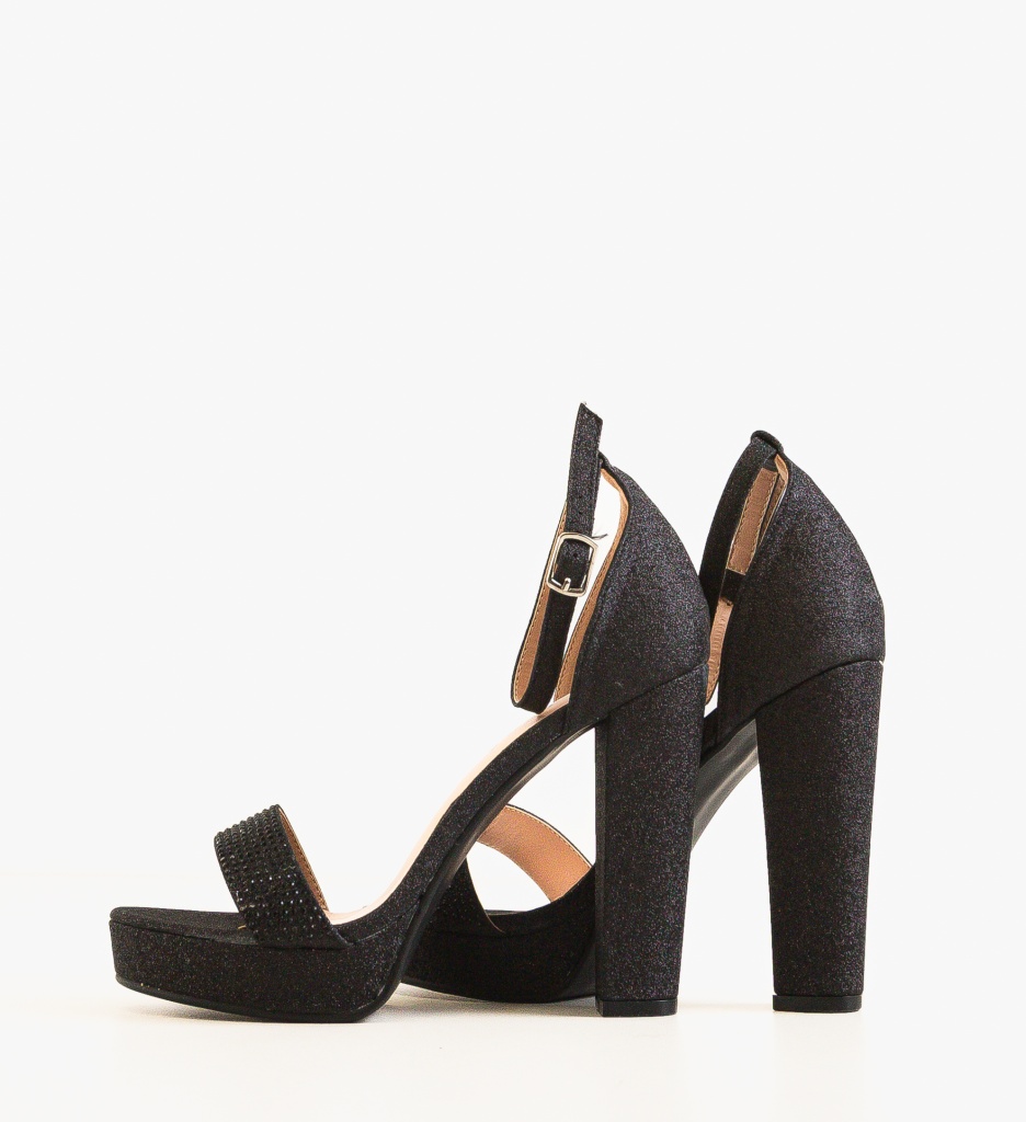 Sandale cu Toc Hasna Negre - Eleganță și Stil - imagine 4