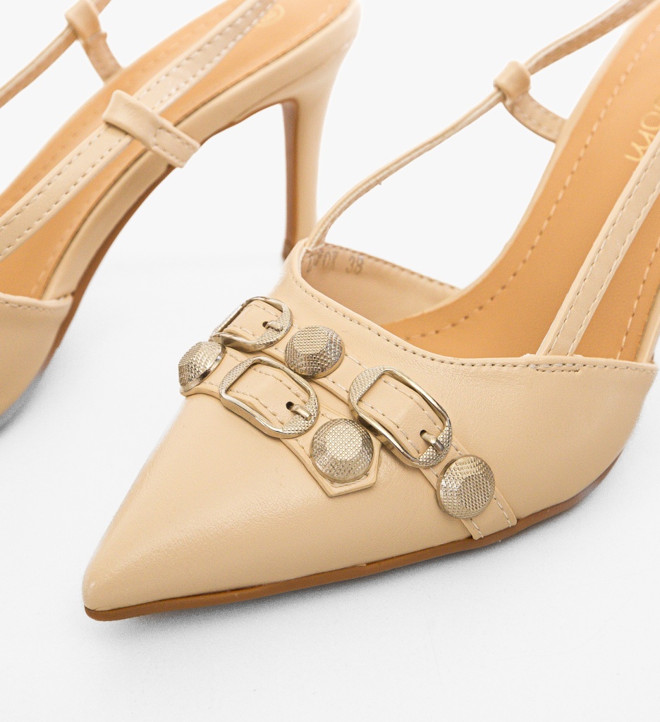 Pantofi Fleur Bej | Eleganță pentru Orice Ocazie - imagine 8